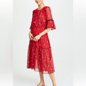 MISA red Raquel dress